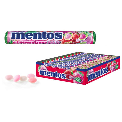 MENTOS MORANGO MIX 20 UDS